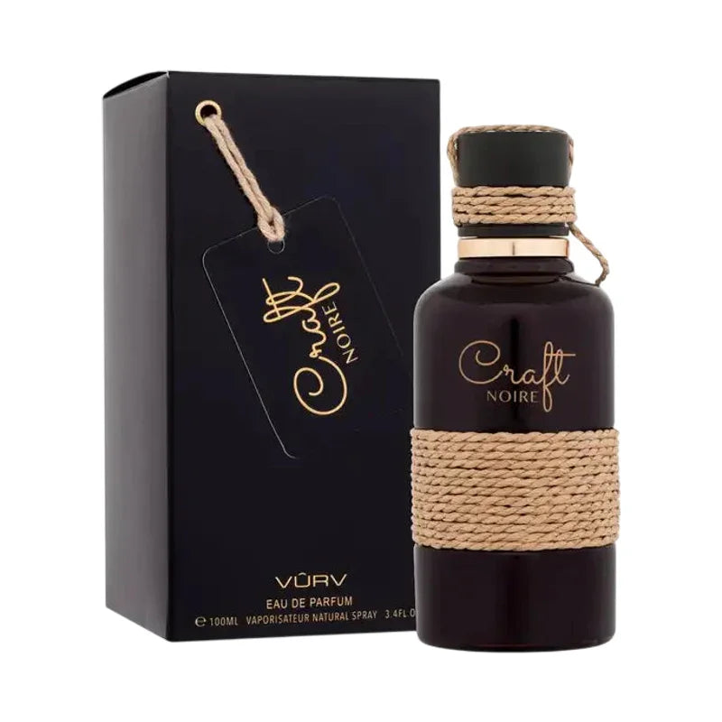 Parfum Eau de Parfum Craft Noire dans son flacon noir et son coffret élégant