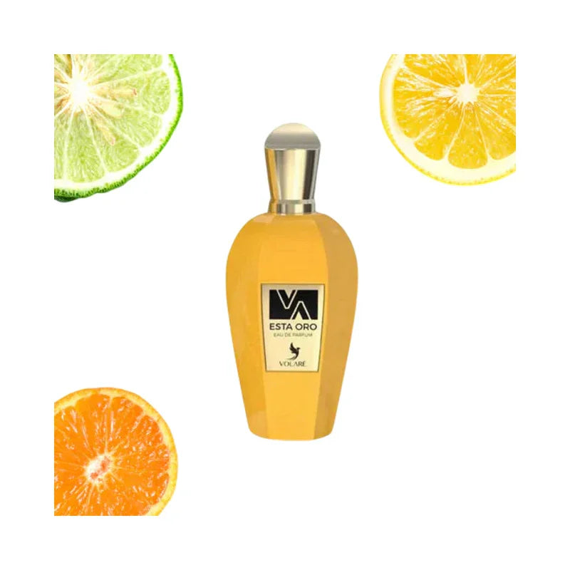 Parfum Esta Oro Volare avec tranches de citron et d'orange fraîches