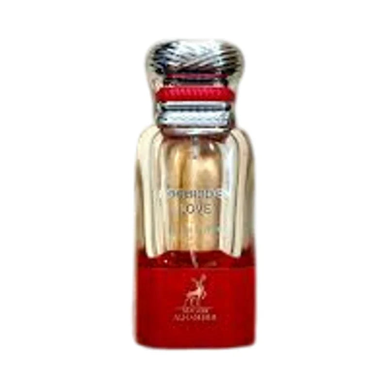 Parfum eau de parfum pour femme avec flacon rouge et argenté