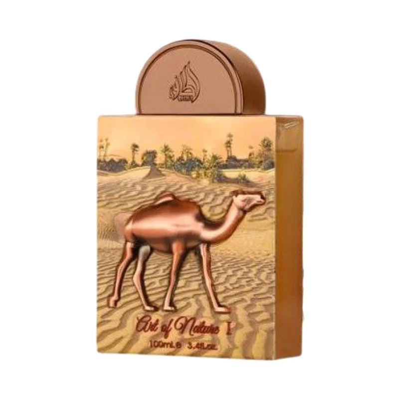 Parfum Art of Nature I 100ml, flacon doré avec chameau et désert, édition luxe