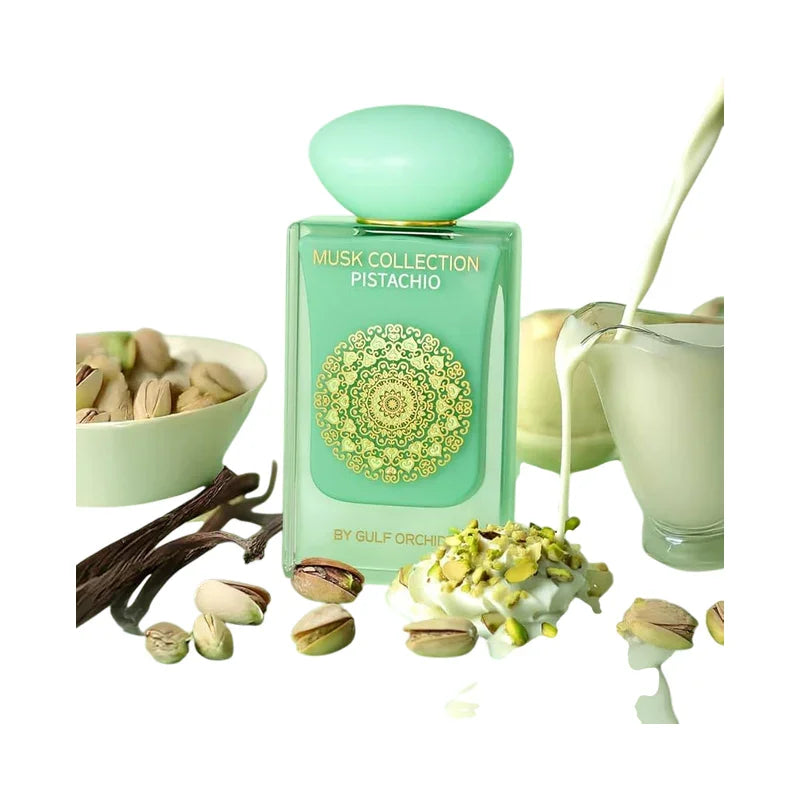 Parfum Pistachio de la collection Musk, avec pistaches, vanille et crème, par Gulf Orchid