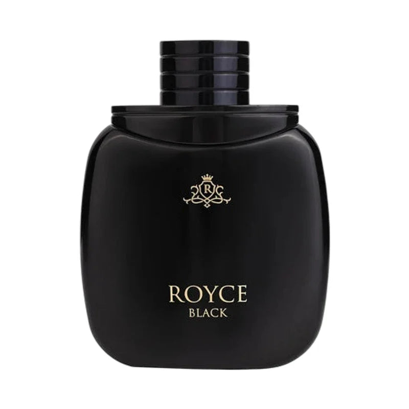 Parfum Royce Black en flacon noir élégant avec logo doré