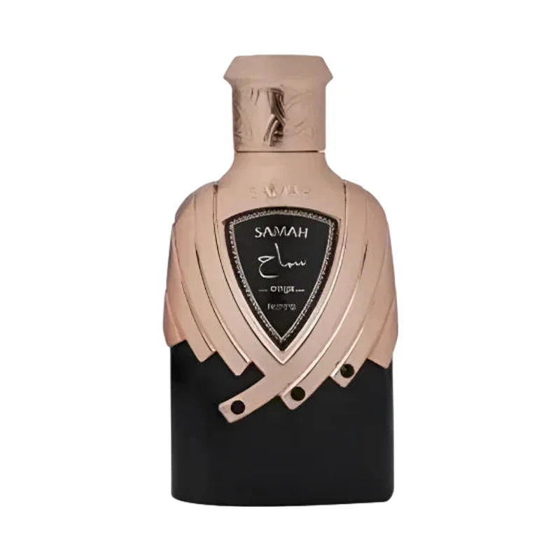Flacon de parfum Samah Or noir et doré au design élégant