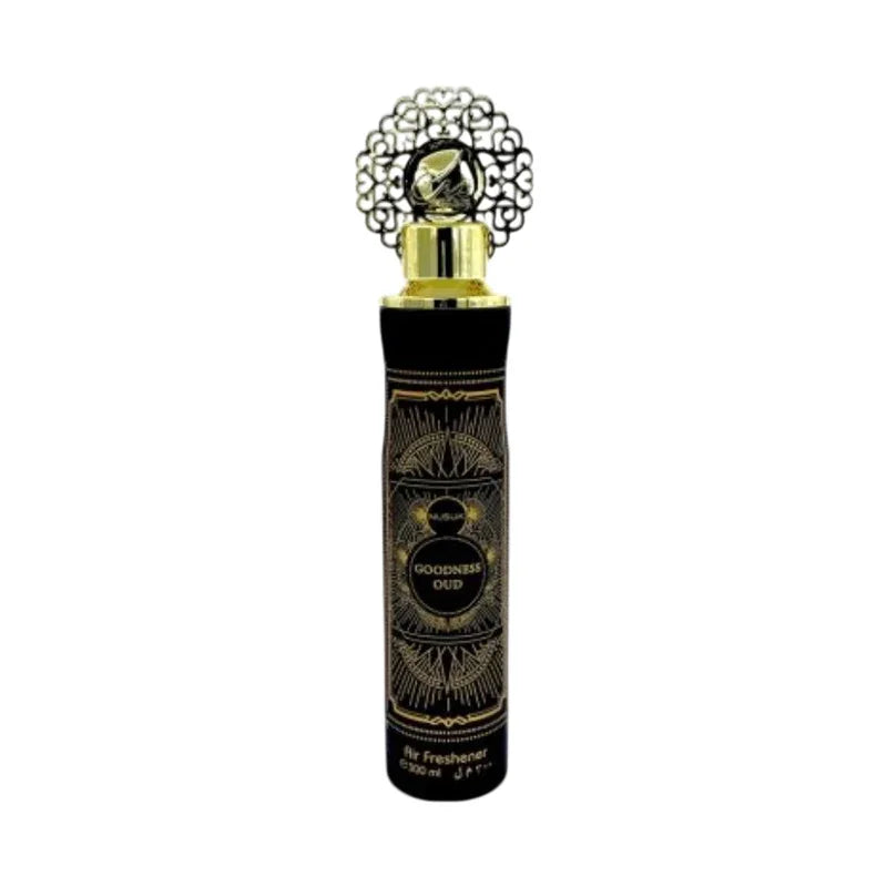 Diffuseur d'air Goodness Oud, flacon noir et or, parfum luxueux pour intérieur