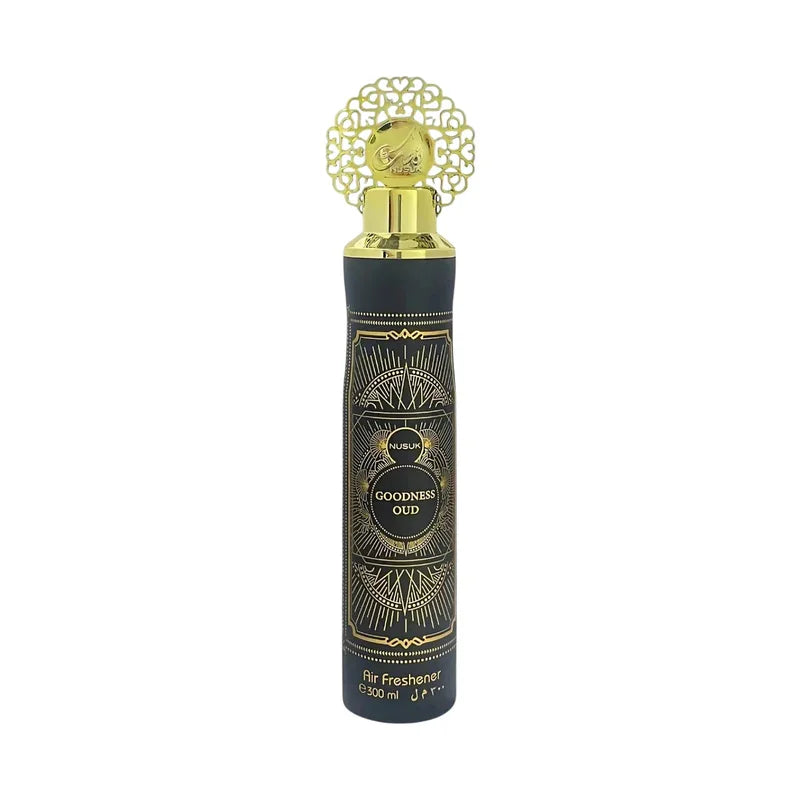 Diffuseur d'air Goodness Oud 300 ml, design élégant noir et or, parfum oriental luxueux