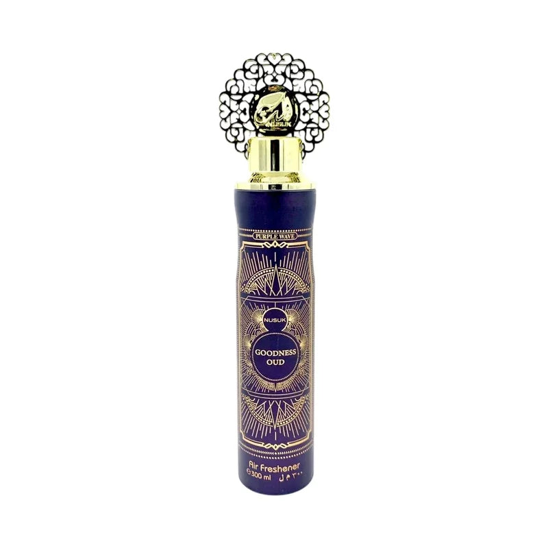 Diffuseur d'air Goodness Oud, flacon violet ornementé, parfum oriental 300 ml