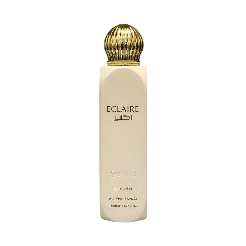 ECLAIRE Lattafa All Over Spray 150ml, parfum corporel élégant avec bouchon doré