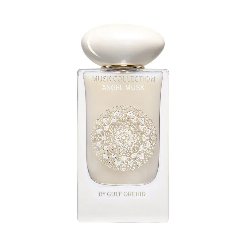 Parfum Angel Musk de la collection Musk par Gulf Orchid, flacon élégant avec motif mandala