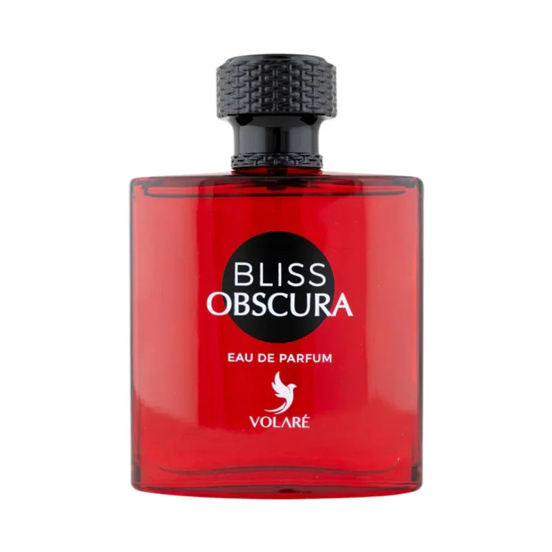 Flacon de parfum rouge Bliss Obscura Volaré Eau de Parfum