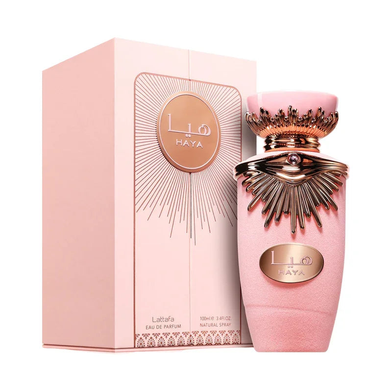 Parfum Lio Haya en flacon rose avec boîte élégante, eau de parfum 100ml