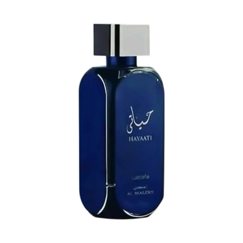 Flacon de parfum bleu nuit Hayaati de Lattafa pour homme