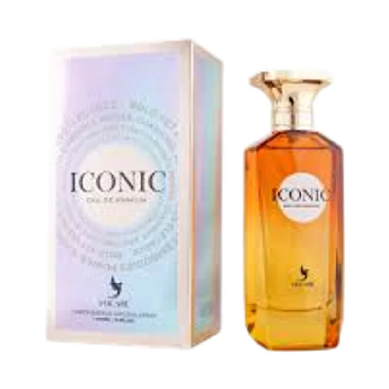 Parfum Iconic Eau de Parfum pour femme, flacon doré et boîte irisée, parfums et cosmétiques