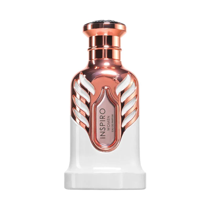 Flacon de parfum Inspiro Women Eau de Parfum blanc et doré rose