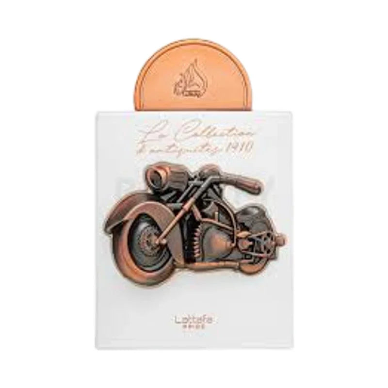 Pin's moto vintage en métal cuivré, collection 1910, design rétro et élégant