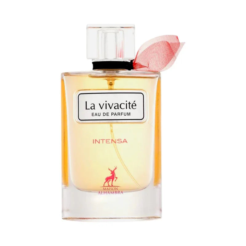 Parfum La Vivacité Intensa Eau de Parfum de Maison Alhambra en flacon de verre.