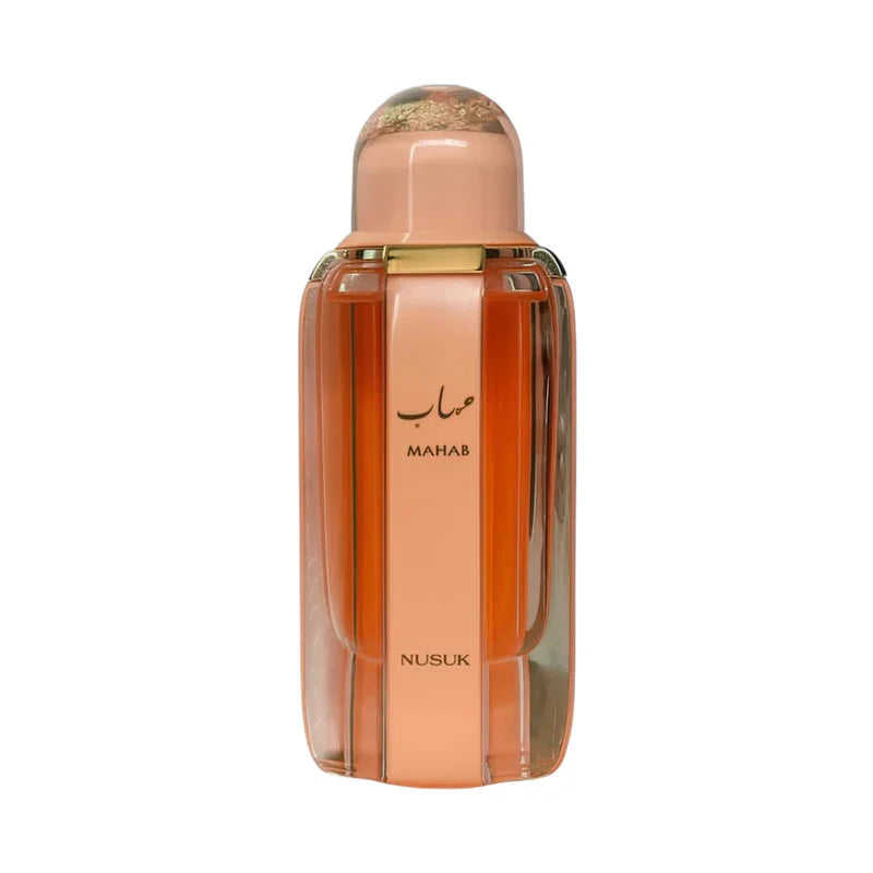 Flacon de parfum Mahab de Nusuk aux nuances ambrées et élégantes