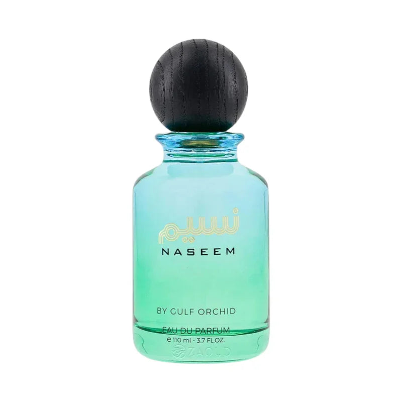 Parfum Eau de Parfum NASEEM By Gulf Orchid en flacon bleu turquoise