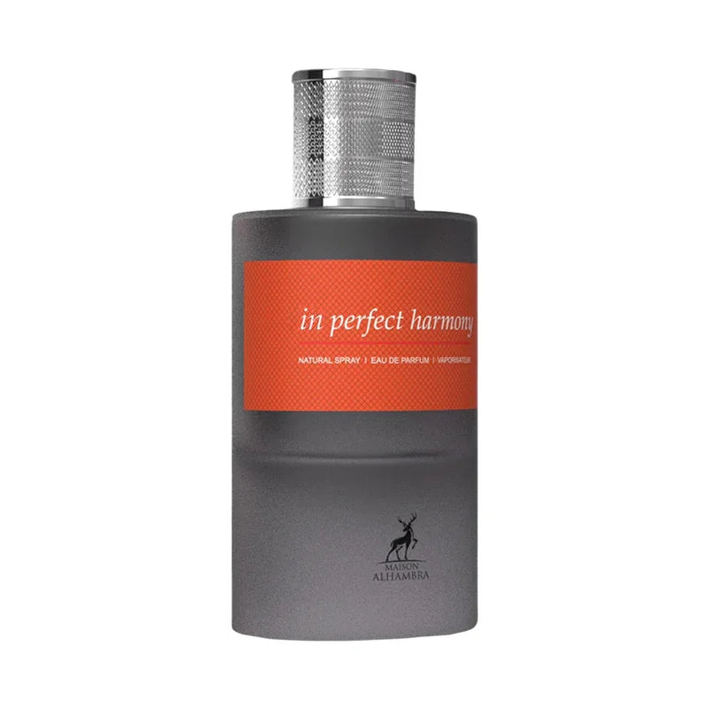 Parfum eau de parfum In Perfect Harmony de Maison Alhambra en flacon noir et orange