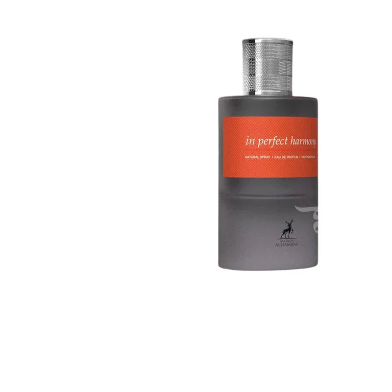 Parfum d'ambiance In Perfect Harmony de Maison Alhambra en flacon spray gris et orange