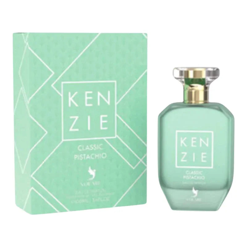 Parfum Kenzie Classic Pistachio, flacon vert menthe et boîte élégante, eau de parfum pour femme