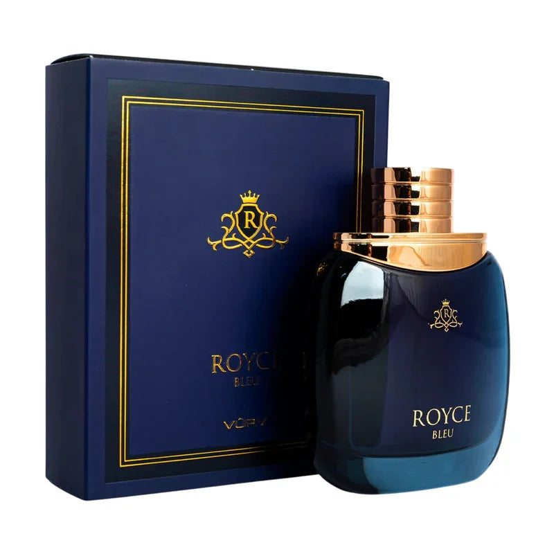Parfum pour homme Royce Bleu dans son coffret bleu et doré élégant