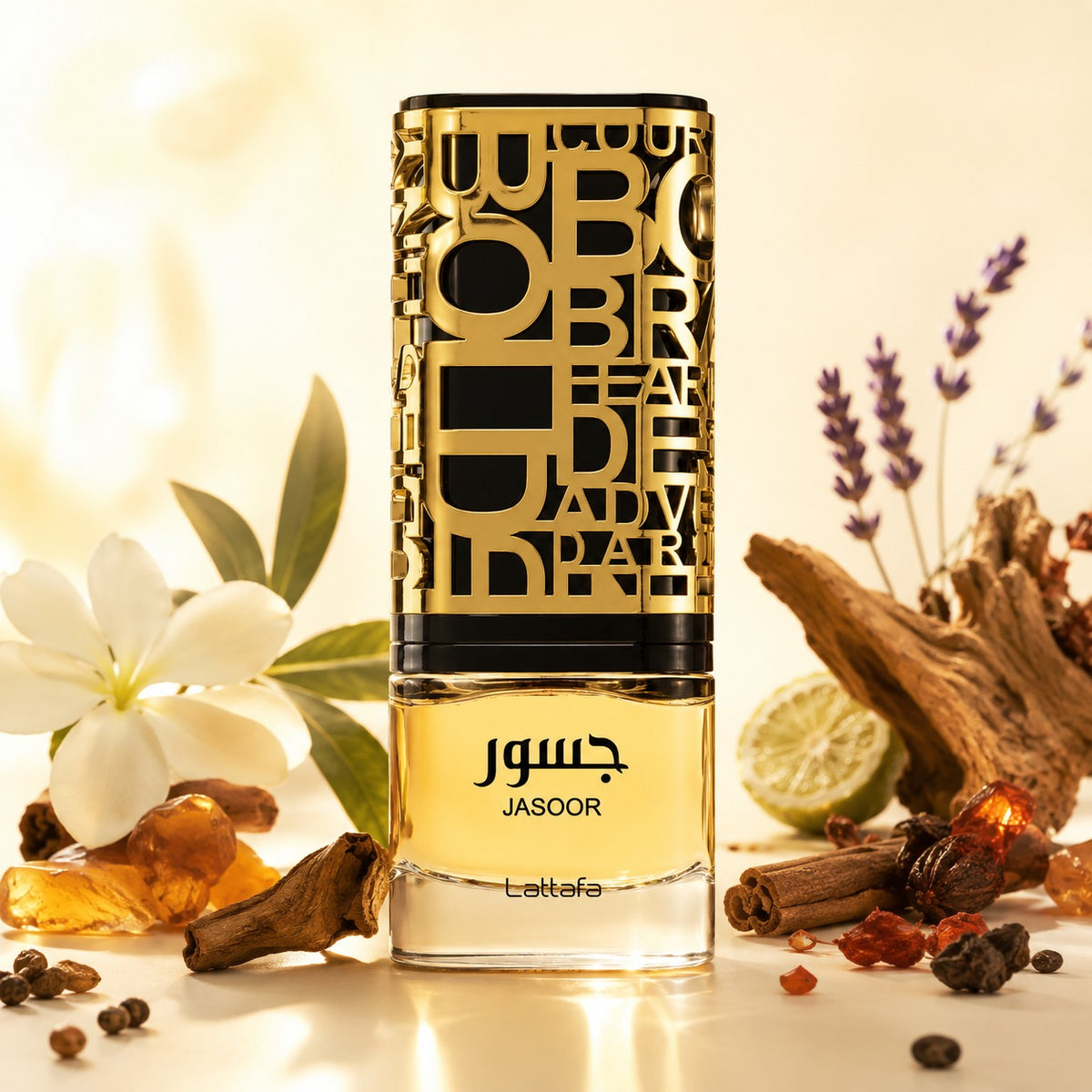 ARVOLA_SHOWCASE — Jasoor, photo artistique (notes olfactives qui laissent une impression durable. Le flacon de 100 ml est parfait pour un usage quotidien ou pour des occasions spéciales, ajoutant une touche de luxe à votre collection de parfums. Profitez de 