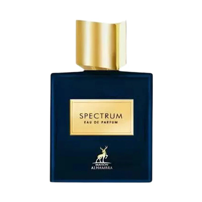Parfum Spectrum Eau de Parfum de Maison Alhambra dans un flacon bleu nuit et doré
