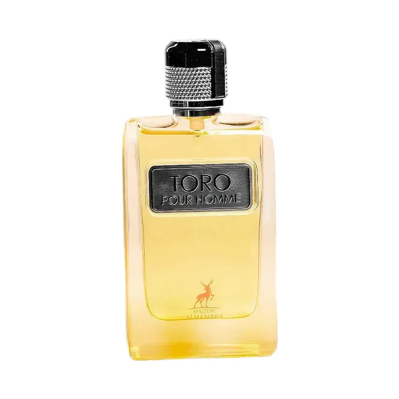 Parfum pour homme Toro de Maison Alhambra dans un flacon élégant.