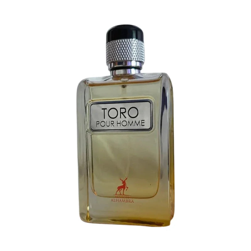 Parfum pour homme Toro de Maison Alhambra dans un flacon en verre élégant