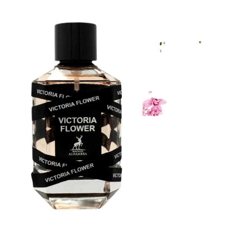 Parfum Victoria Flower de Maison Alhambra dans un flacon élégant avec notes florales