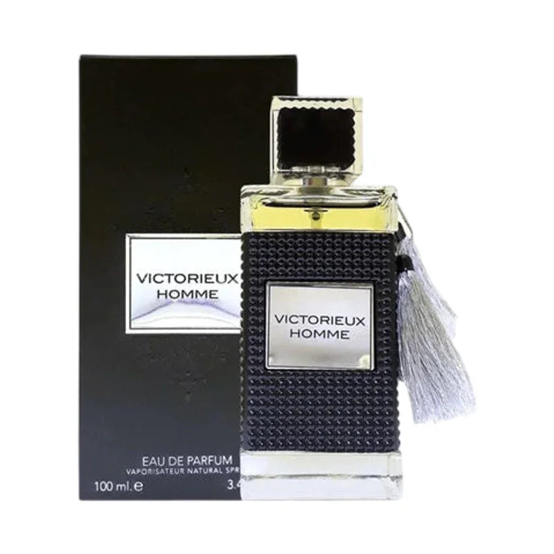 Flacon et boîte du parfum Eau de Parfum Victorieux Homme de 100 ml.